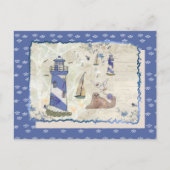 Seebild mit Schiffchen Postkarte (Vorderseite)