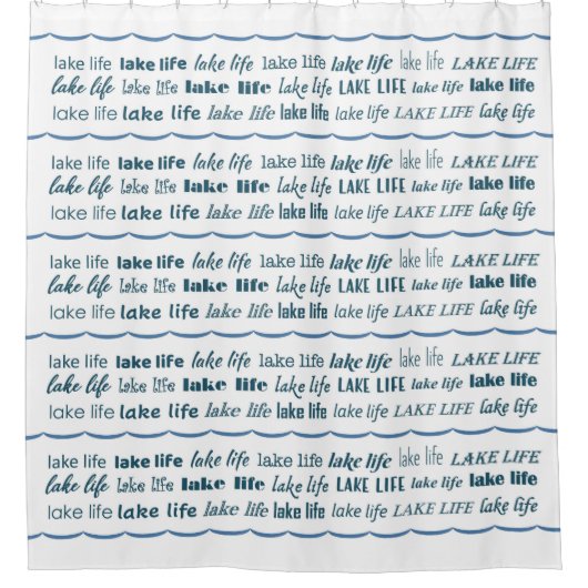 Seebildwörter Duschvorhang (Vorderseite)