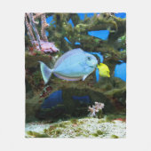 Seeblau-Fische Fleecedecke (Vorderseite)