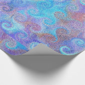 Seeblaue Locken Geschenkpapier (Ecke)