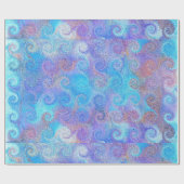 Seeblaue Locken Geschenkpapier (Flach)