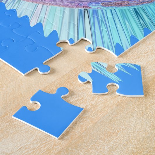 Seeblaue Locken Puzzle (Seite)