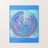 Seeblaue Locken Puzzle (Vertikal)