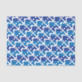 Seeblaue Streifen der | Weiß-Anker-| Seidenpapier (Vorderseite)