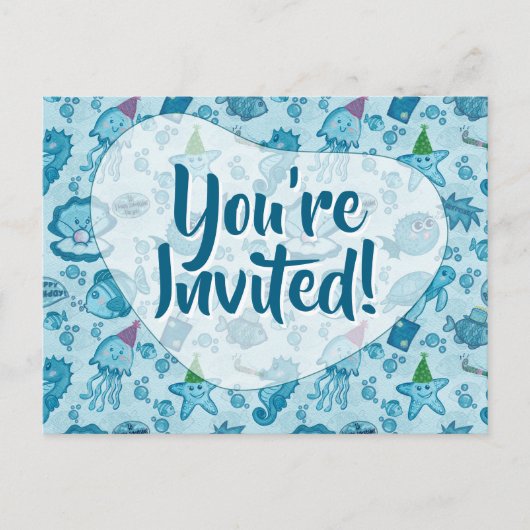 Seeblick Einladung Postkarte (Vorderseite)