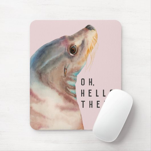 Seeblick | Fügen Sie Ihren lustigen Text hinzu Mousepad (Mit Mouse)