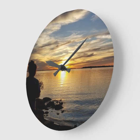 Seeblick Große Wanduhr (Winkel)