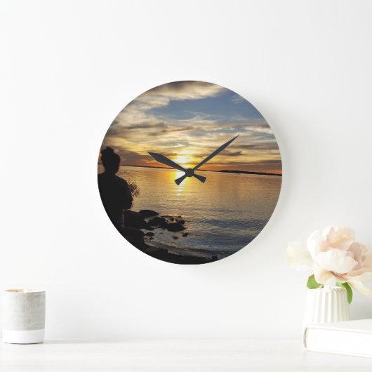 Seeblick Große Wanduhr (Zuhause)