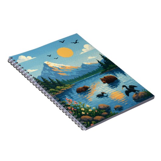 Seeblick, Pixelkunst Notizblock (Rechte Seite)