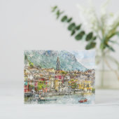 Seeblick Varenna, Italien Postkarte (Stehend Vorderseite)