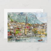 Seeblick Varenna, Italien Postkarte (Vorne/Hinten)