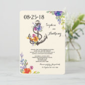 Seebliss-Verlobungs-Einladung Einladung (Stehend Vorderseite)