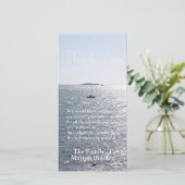 Seeboot und Beileid der Insel-2 danken Ihnen Dankeskarte (Stehend Vorderseite)