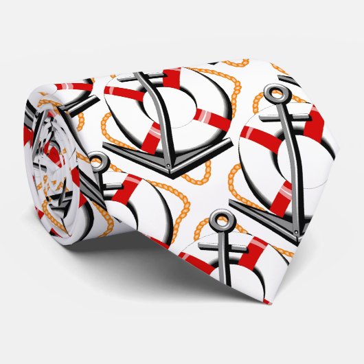 Seebootfahrt-Entwurfs-Sommer-Krawatte Krawatte (Gerollt)