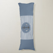 Seeboots-Anker blau und Weiß Striped Seitenschläferkissen (Vorderseite Vertikal)