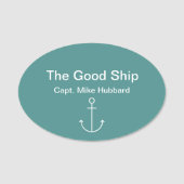 Seeboots-Kapitän Namensschild (Vorderseite)