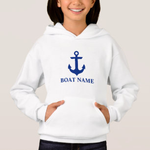 Seeboots-Namen-Anker-Mädchen Hoodie