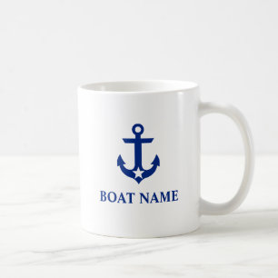 Seeboots-Namen-Anker-Stern Kaffeetasse
