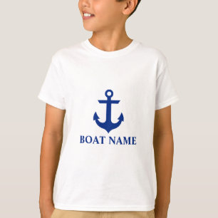Seeboots-Namen-Anker-Stern-Kinder T-Shirt