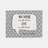 Seeboots-Zitat, was "geschieht auf dem Boot " Fleecedecke (Vorderseite (Horizontal))