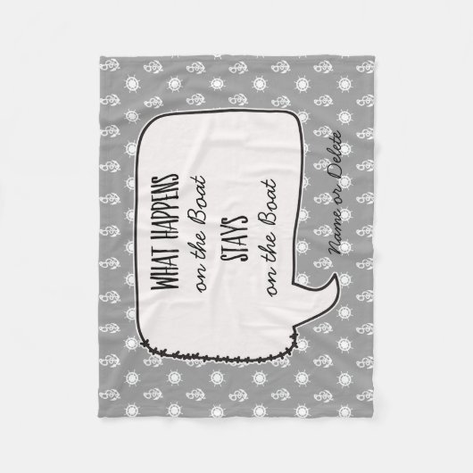 Seeboots-Zitat, was "geschieht auf dem Boot " Fleecedecke (Vorderseite)