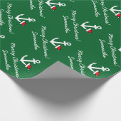 Seebootsanker-WeihnachtsPackpapier Geschenkpapier (Ecke)
