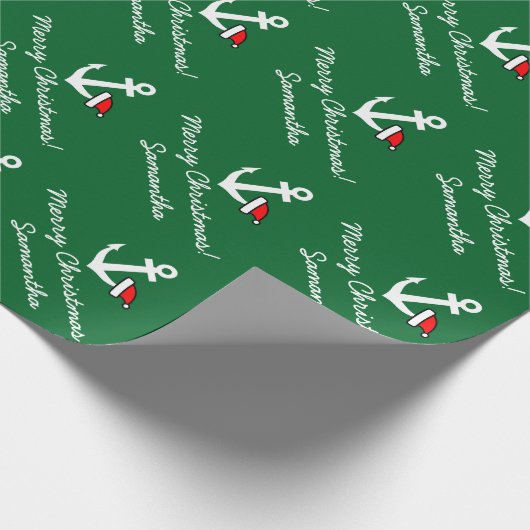Seebootsanker-WeihnachtsPackpapier Geschenkpapier (Ecke)