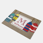 SeeBouys Leinwand personalisiert Fußmatte (Schrägansicht)