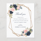 Seebrasse geometrische Rahmen Hochzeit danke Karte (Vorderseite)