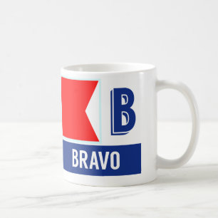 Seebravo des flaggen-Alphabet-"B" Kaffeetasse