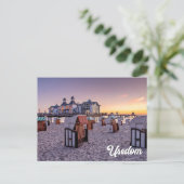 Seebrücke Ahlbeck, Usedom, Deutschland Postkarte (Stehend Vorderseite)