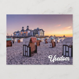 Seebrücke Ahlbeck, Usedom, Deutschland Postkarte