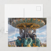 Seebrunnen am Platz de la Concorde - Paris Postkarte (Vorne/Hinten)