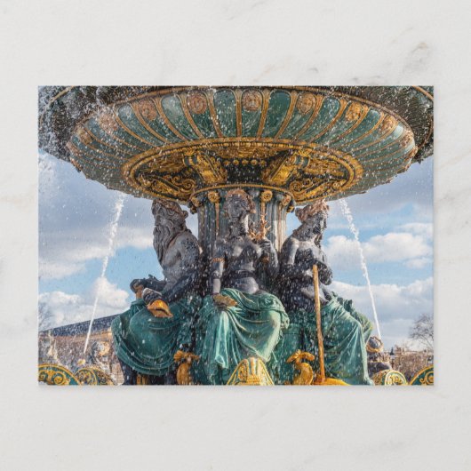 Seebrunnen am Platz de la Concorde - Paris Postkarte (Vorderseite)