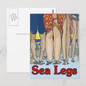 Seebügel an der Küste Postkarte (Vorne/Hinten)