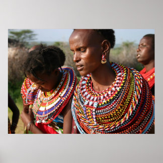 Seed Beads Juwelen aus dem Massai in Kenia Poster