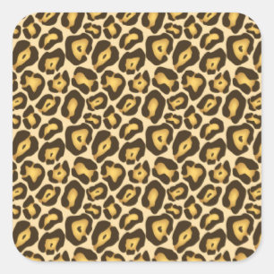 Seed & Marron-Punktmuster Quadratischer Aufkleber