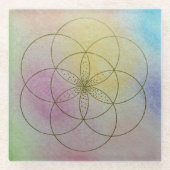 Seed of Life glass coaster Glasuntersetzer (Vorderseite)