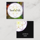 Seed of life quadratische visitenkarte (Vorne/Hinten)