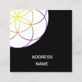 Seed of life quadratische visitenkarte (Rückseite)