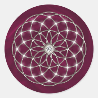 Seed of life - Tube Torus - Flower of life Runder Aufkleber