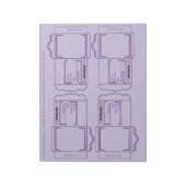 Seed Packet purple DYI Notepad Notizblock (Rotiert)