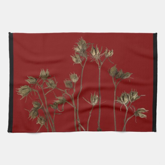 Seed Pods on a Kitchen Towel Geschirrtuch (Horizontal)