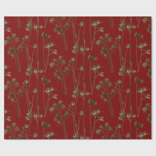 Seed Pods on a Wrapping Paper Roll Geschenkpapier (Flach)