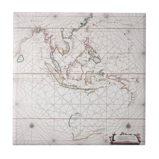 Seediagramm östlich von Indien | Indonesien Fliese (Vorderseite)
