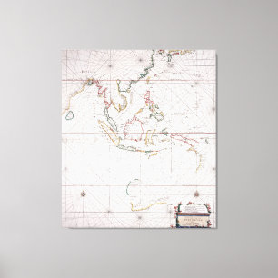 Seediagramm östlich von Indien   Indonesien Leinwanddruck
