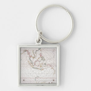 Seediagramm östlich von Indien   Indonesien Schlüsselanhänger