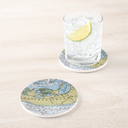 Seediagramm Sanibel Untersetzer (Seite)