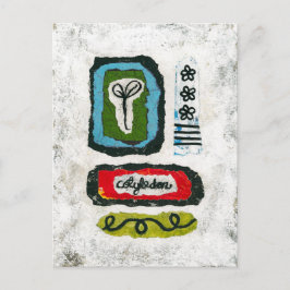 Seedling Cotyledon Postcard - Abstrakte Kunst Postkarte