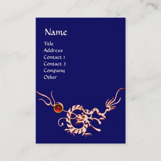 SEEDRAGON 2 RUBY MONOGRAM, blau Visitenkarte (Vorderseite)